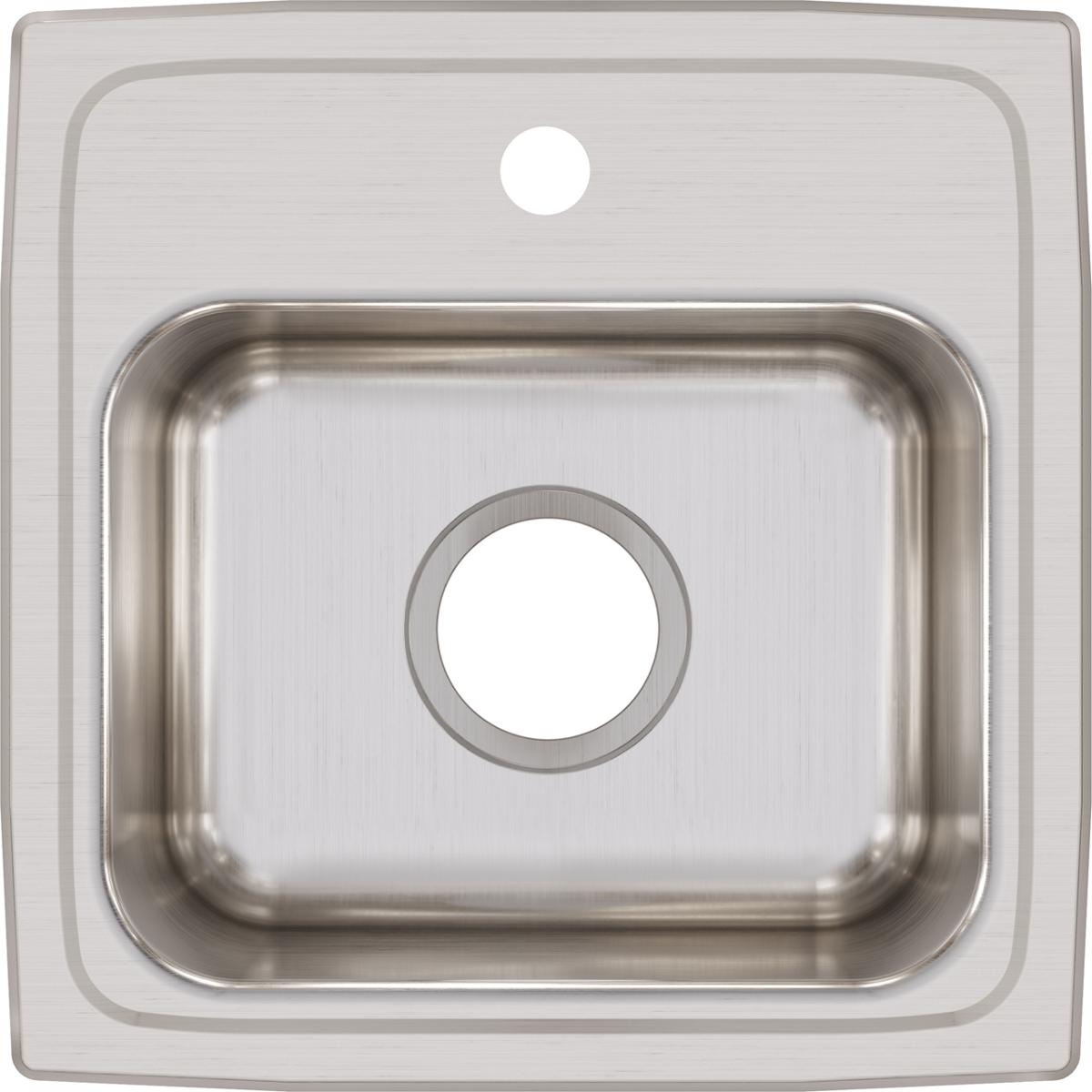 Elkay Lustertone Classic Stainless Steel 15" x 15" x 7-1/8" Single Bowl Drop-in Bar Sink