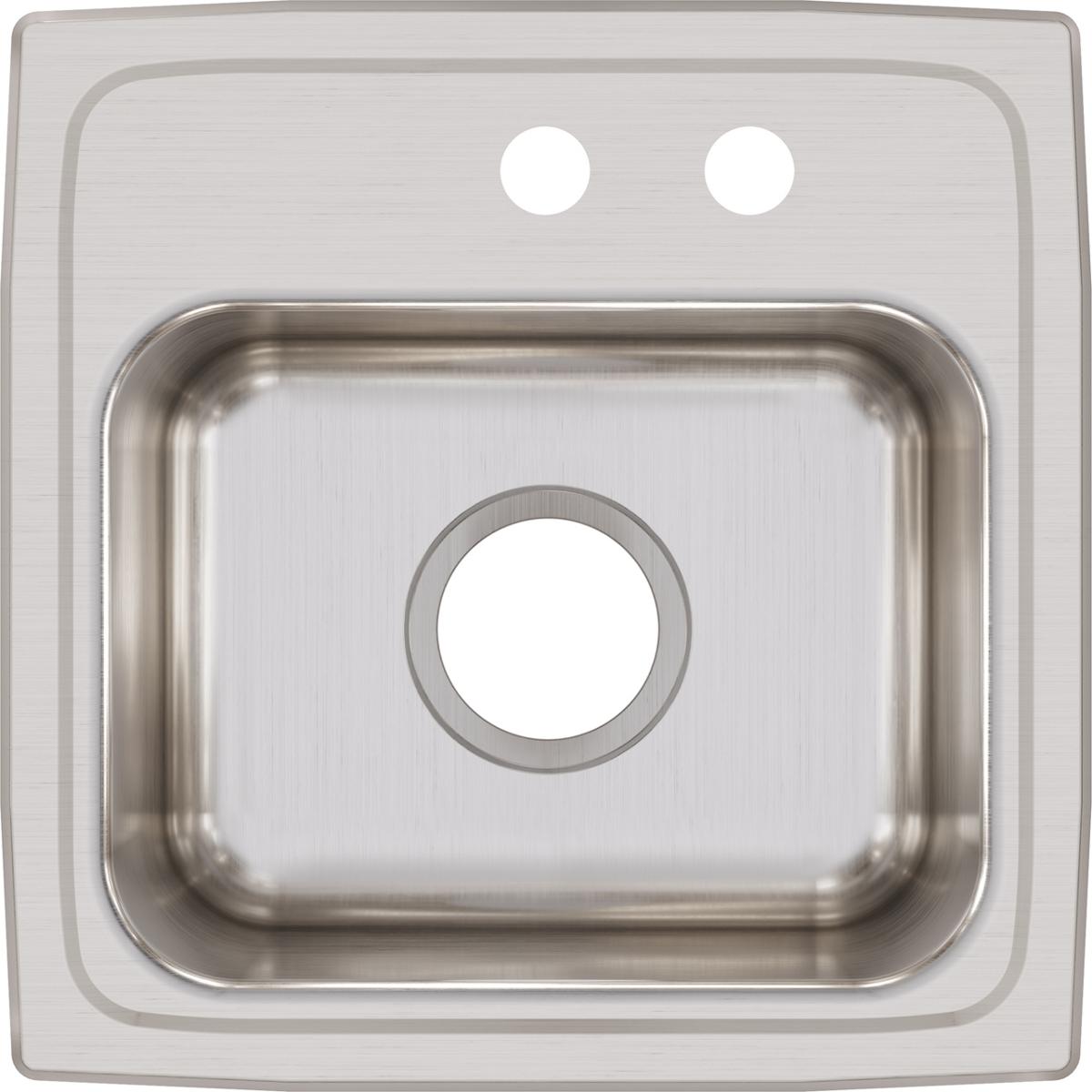 Elkay Lustertone Classic Stainless Steel 15" x 15" x 7-1/8" Drop-in Single Bowl Bar Sink