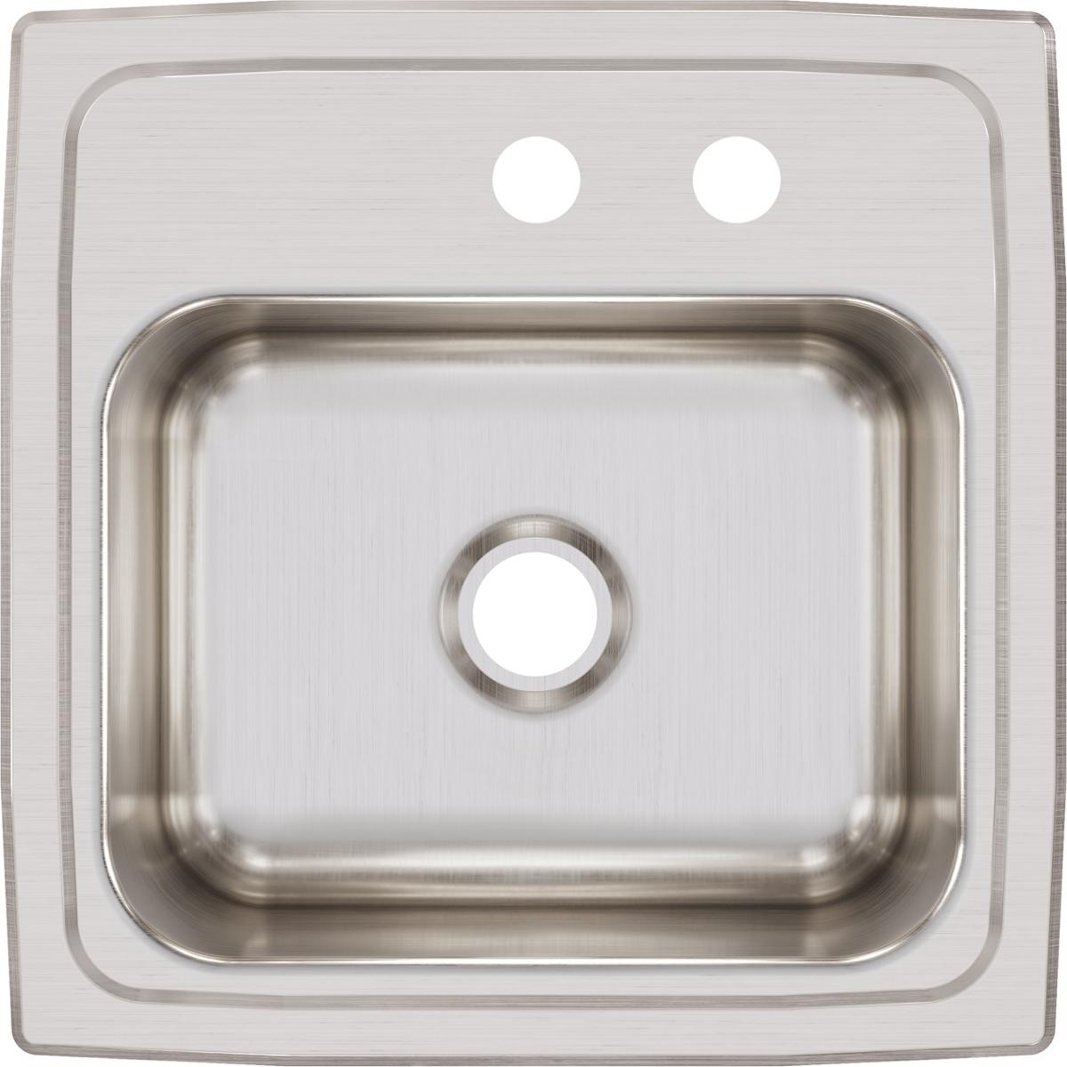 Elkay Lustertone Classic 15" x 15" x 7-1/8" Single Bowl Drop-in Stainless Steel Bar Sink
