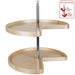 Hardware Resources Kidney Banded Lazy Susan Set with Twist and Lock Adjustable Pole-DirectSinks