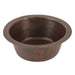 Premier Copper Products 12" Round Hammered Copper Bar Sink with 2" Drain Size-DirectSinks
