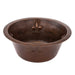 Premier Copper Products 16" Round Copper Prep Sink with Fleur De Lis and 3.5" Drain Size-DirectSinks