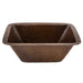 Premier Copper Products Rectangle Copper Prep Sink with 3.5" Drain Size-DirectSinks