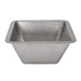 Premier Copper Products 15" Square Hammered Copper Bar/Prep Sink in Nickel with 3.5" Drain Size-DirectSinks