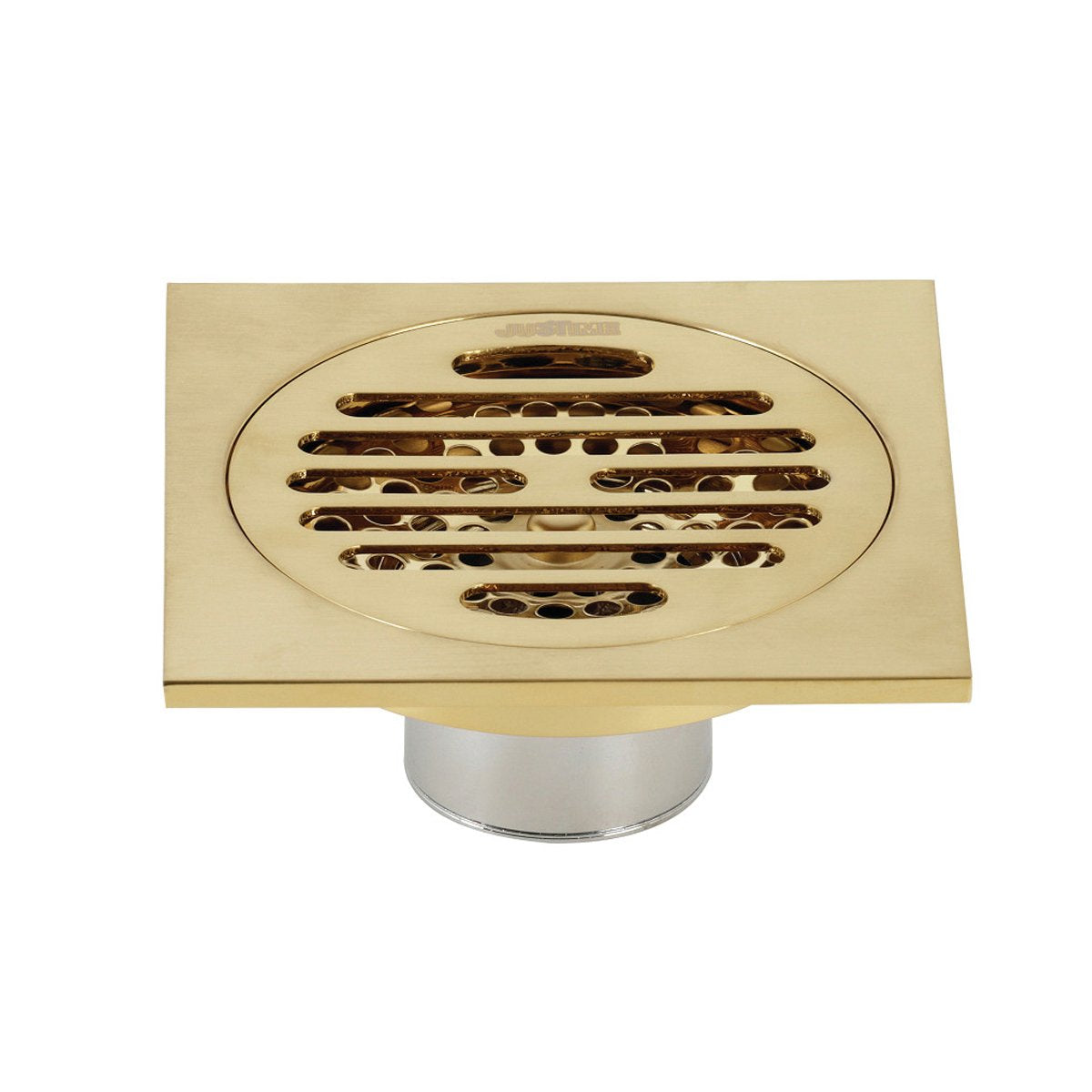 Kingston Brass Watercourse Symmetric 4" Square Grid Shower Drain