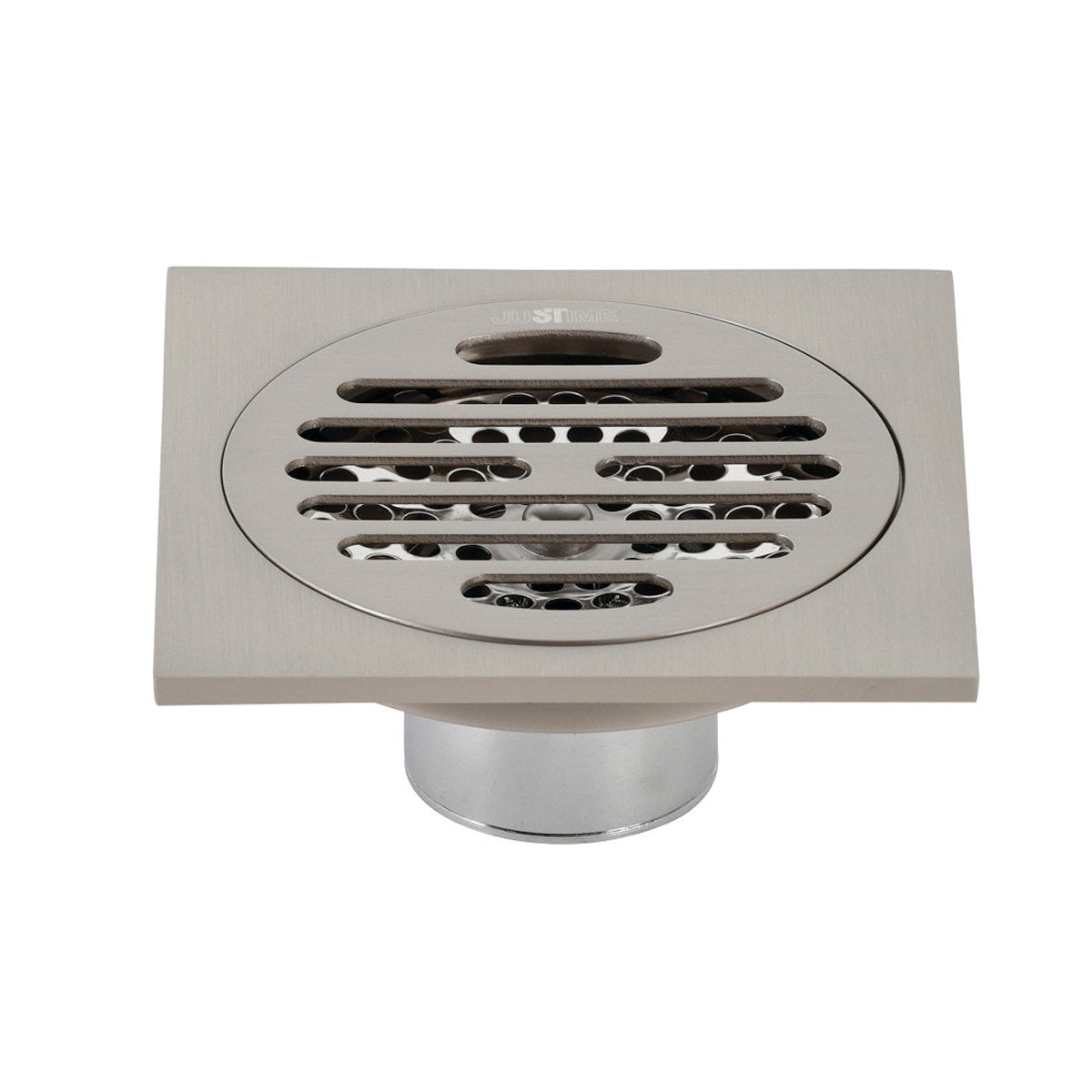 Kingston Brass Watercourse Symmetric 4" Square Grid Shower Drain