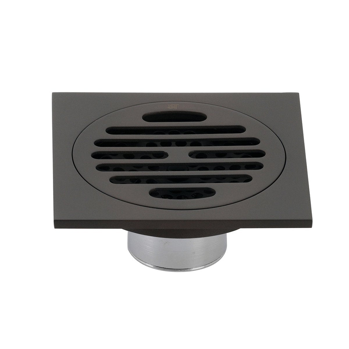 Kingston Brass Watercourse Symmetric 4" Square Grid Shower Drain