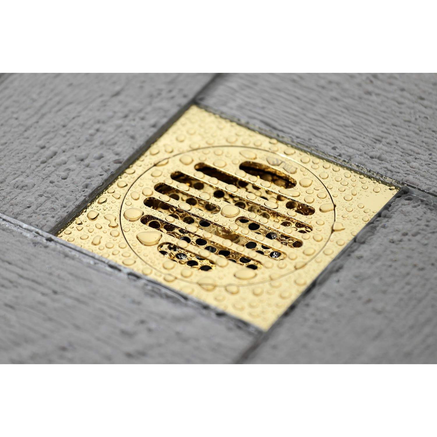 Kingston Brass Watercourse Symmetric 4" Square Grid Shower Drain