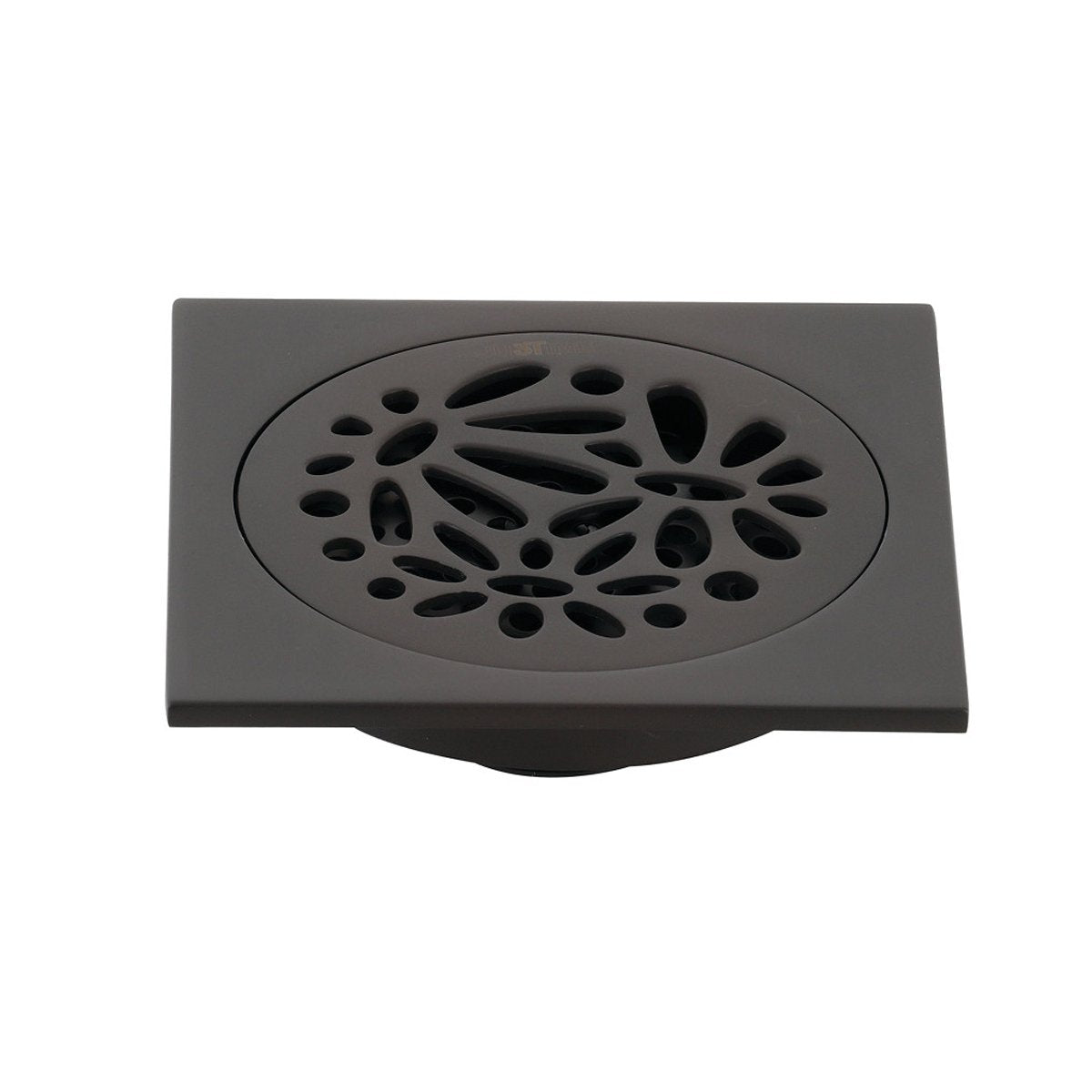 Kingston Brass Watercourse Floral 4" Square Grid Shower Drain