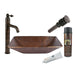 Premier Copper Products - BSP1_PVMRECDB Vessel Sink, Faucet and Accessories Package-DirectSinks