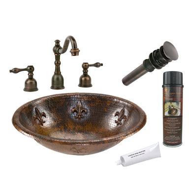 Premier Copper Products - BSP2_LO19RFLDB Bathroom Sink, Faucet and Accessories Package-DirectSinks