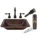 Premier Copper Products - BSP2_LREC19DB Bathroom Sink, Faucet and Accessories Package-DirectSinks