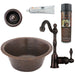 Premier Copper Products - BSP4_BR16DB Bar/Prep Sink, Faucet and Accessories Package-DirectSinks
