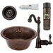 Premier Copper Products - BSP4_BR16FDB Bar/Prep Sink, Faucet and Accessories Package-DirectSinks