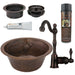 Premier Copper Products - BSP4_BR16GDB Bar/Prep Sink, Faucet and Accessories Package-DirectSinks