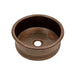 Premier Copper Products 15" Round Bar Vessel Tub Sink with 2" Drain Size-DirectSinks