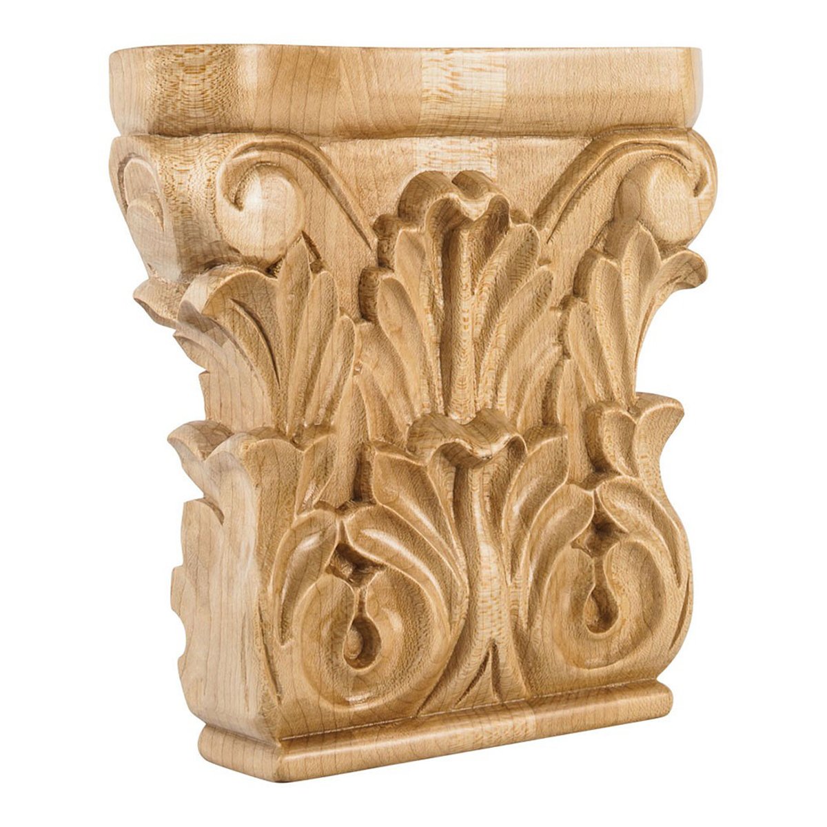 Hardware Resources 6" x 6" x 1-1/2" Alder Acanthus Traditional Capital-DirectSinks