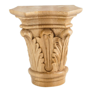 Hardware Resources 4-3/4" x 4-3/8" x 2-1/8" Hard Maple Acanthus Traditional Capital-DirectSinks