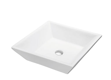CASN105014 Ceramic Square Vessel Bathroom Sink
