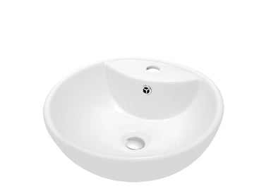 Dawn Vessel Above-Counter Round Ceramic Art Basin with Single Hole for Faucet-Bathroom Sinks Fast Shipping at DirectSinks.