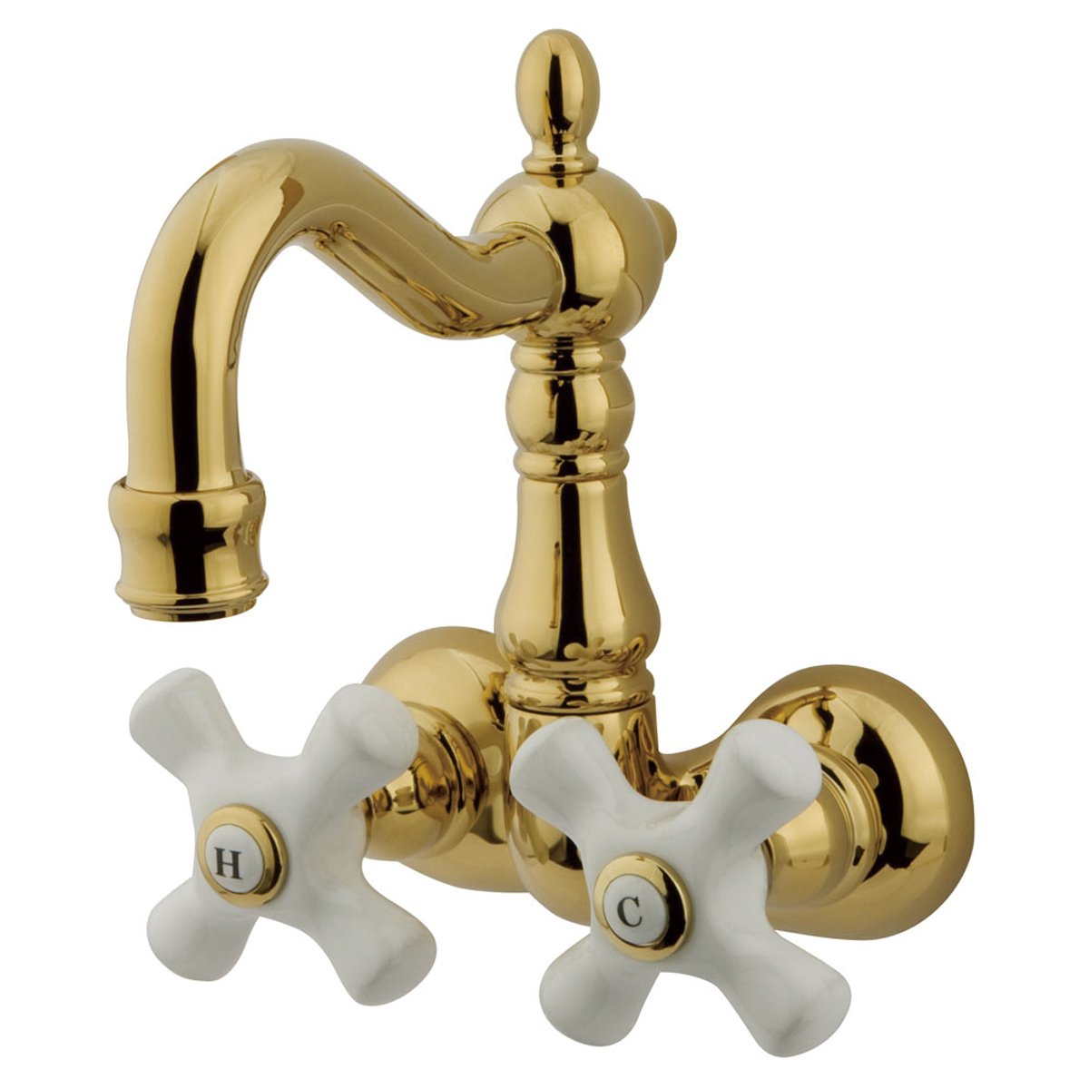 Kingston Brass Vintage 3-3/8" Spread Classic Wall Mount Clawfoot Tub Filler Faucet-Tub Faucets-Free Shipping-Directsinks.
