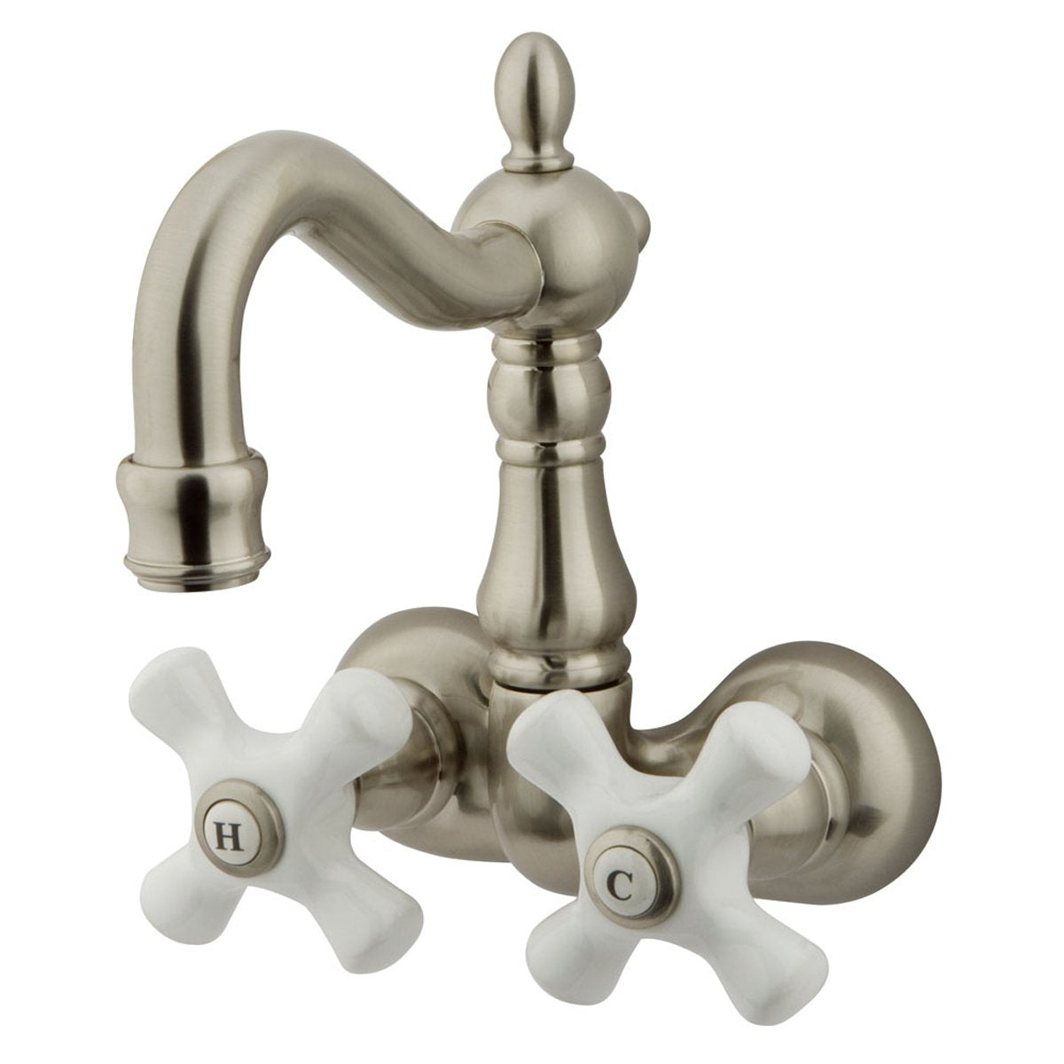 Kingston Brass Vintage 3-3/8" Spread Classic Wall Mount Clawfoot Tub Filler Faucet-Tub Faucets-Free Shipping-Directsinks.