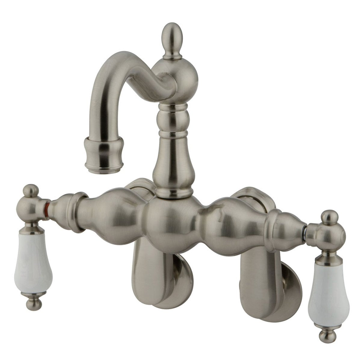 Kingston Brass Vintage 3-3/8" - 9" Spread Adjustable Center Wall Mount Clawfoot Tub Filler-Tub Faucets-Free Shipping-Directsinks.