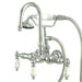 Kingston Brass Vintage Wall Mount Clawfoot Brass Tub Filler with Hand Shower-Tub Faucets-Free Shipping-Directsinks.
