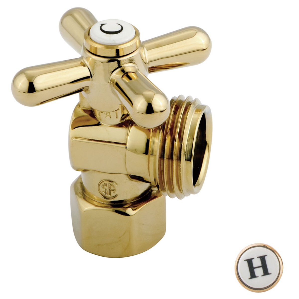Kingston Brass English Vintage Angle Stop with 1/2" IPS x 3/4" Hose Thread-Bathroom Accessories-Free Shipping-Directsinks.