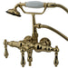 Kingston Brass Vintage 3-3/8" Classic Clawfoot Wall Mount Tub Filler with Hand Shower-Tub Faucets-Free Shipping-Directsinks.