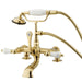 Kingston Brass Vintage 7" Brass Clawfoot Deck Mount Tub Filler with Hand Shower-Tub Faucets-Free Shipping-Directsinks.