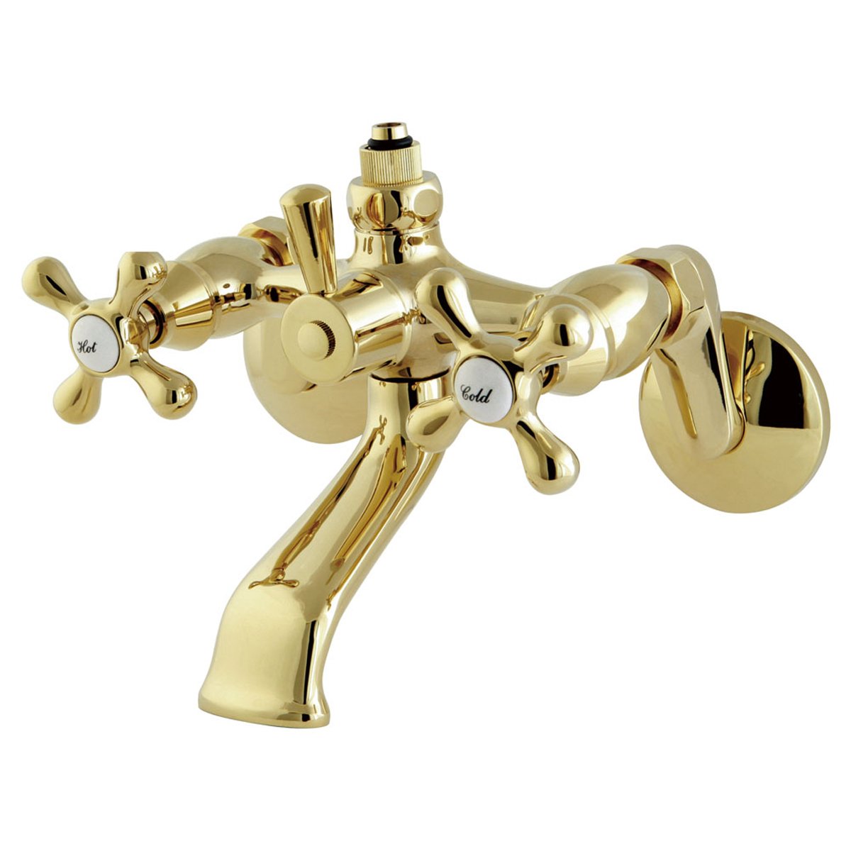 Kingston Brass CC2661 Vintage Wall Mount Tub Faucet with Riser Adapter-Tub Faucets-Free Shipping-Directsinks.