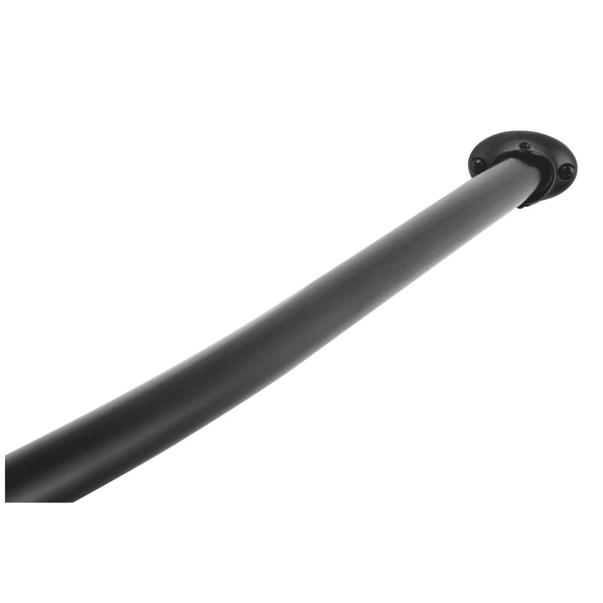 Kingston Brass Stainless Steel Adjustable Curved Shower Rod in Black
