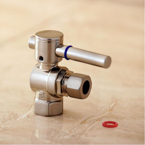 Kingston Brass Concord Angle Stop with 3/8" IPS x 3/8" OD Compression-Bathroom Accessories-Free Shipping-Directsinks.