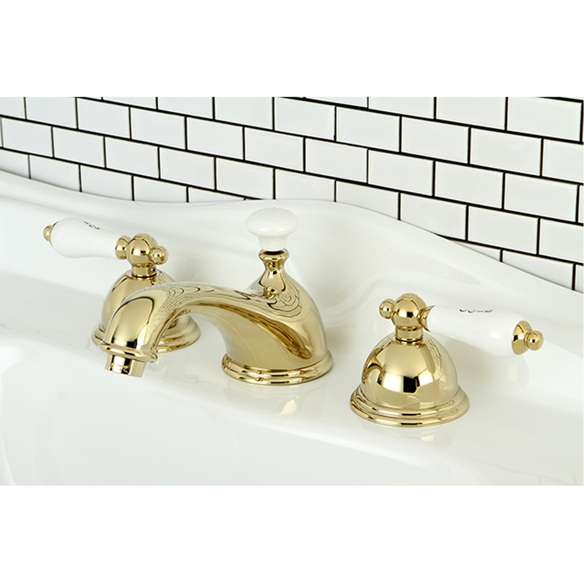 Kingston Brass Vintage Deck Mount 8 to 16-Inch Widespread Bathroom Faucet-DirectSinks