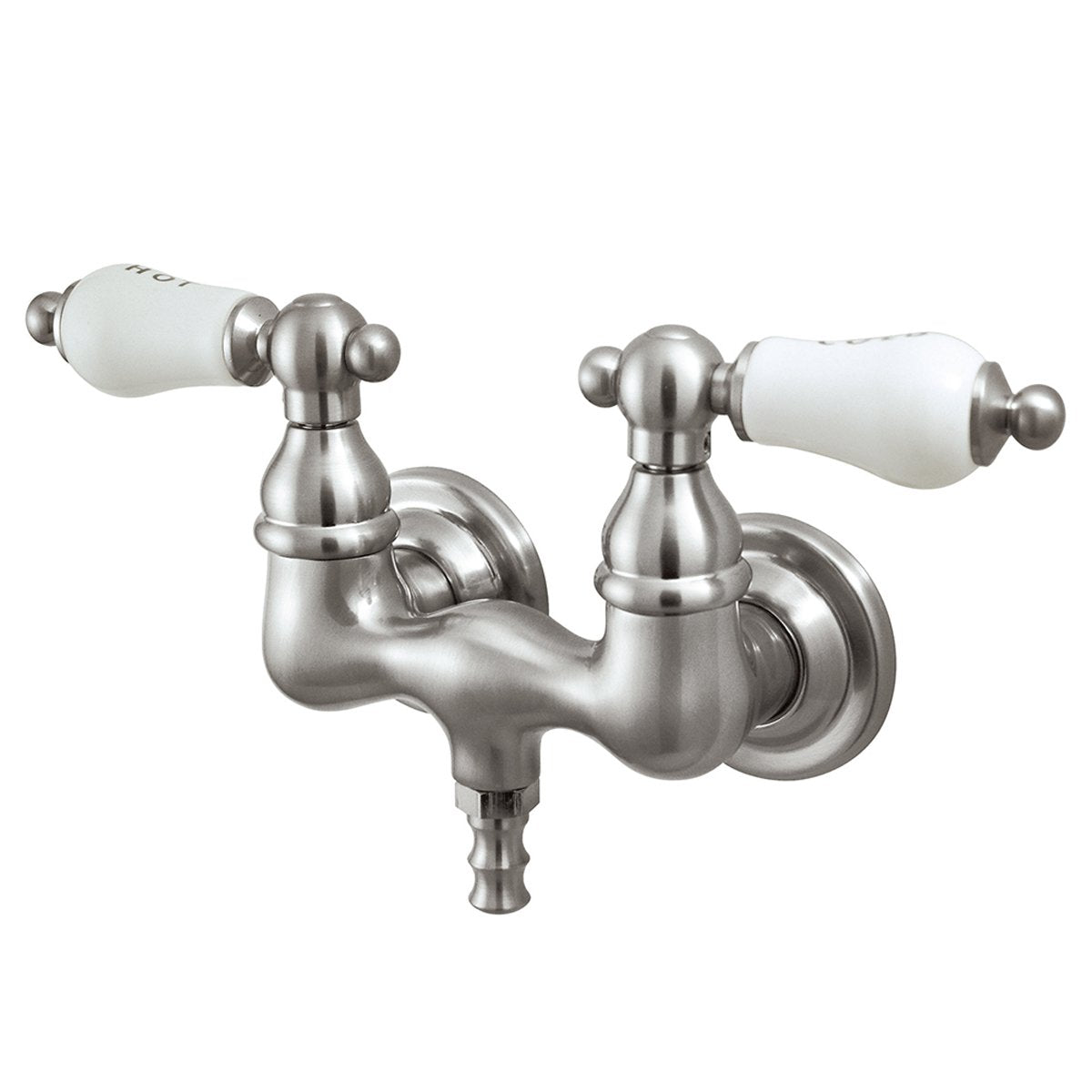 Kingston Brass Vintage Wall Mount 3-3/8" Centers Clawfoot Tub Filler-Tub Faucets-Free Shipping-Directsinks.