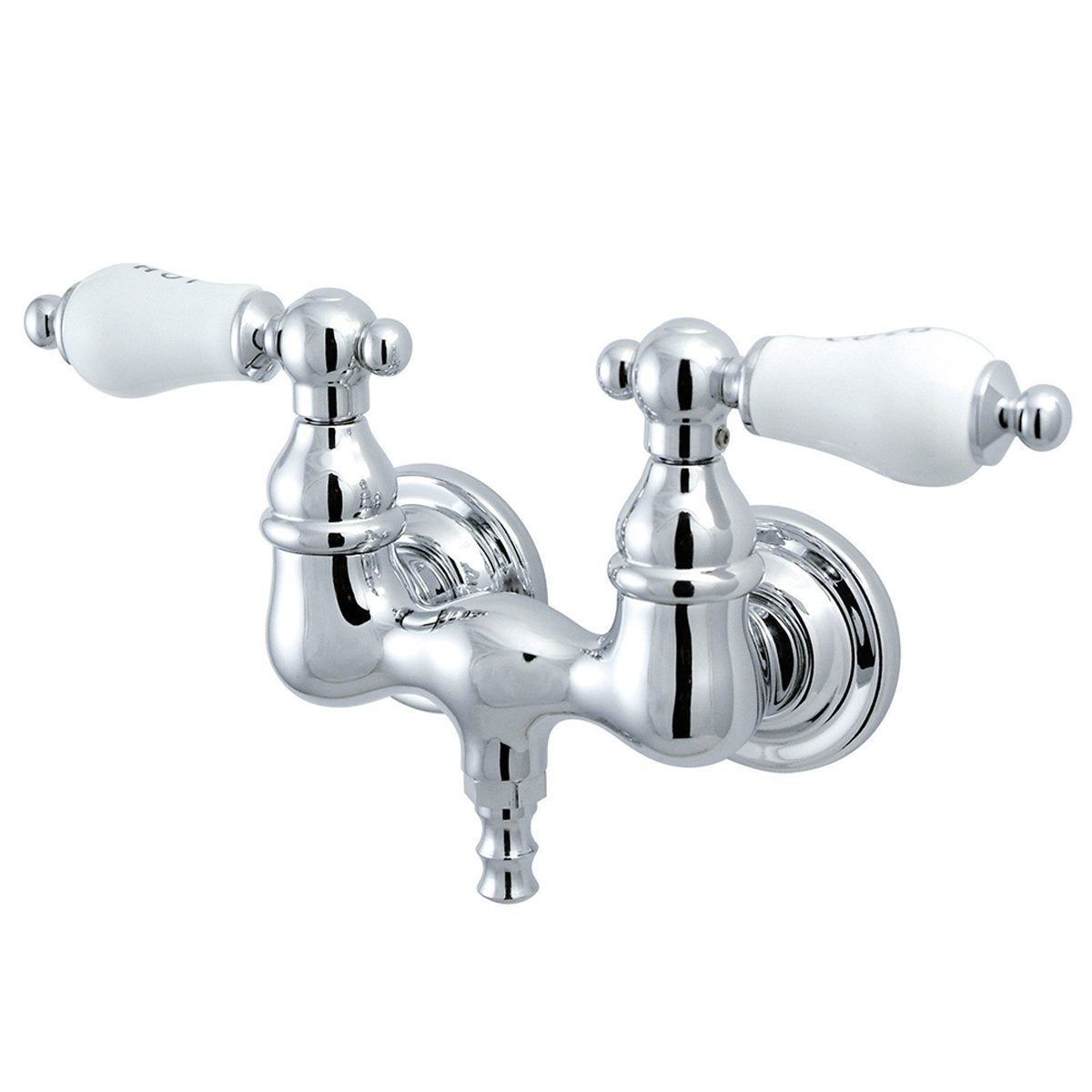 Kingston Brass Vintage Wall Mount 3-3/8" Centers Clawfoot Tub Filler-Tub Faucets-Free Shipping-Directsinks.