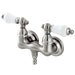 Kingston Brass Vintage 3-3/8" Centers Brass Wall Mount Clawfoot Tub Filler-Tub Faucets-Free Shipping-Directsinks.
