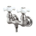 Kingston Brass Vintage Wall Mount 3-3/8" Centers Brass Clawfoot Tub Filler-Tub Faucets-Free Shipping-Directsinks.