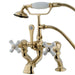 Kingston Brass Vintage Deck Mount Adjustable 3-3/8" - 10" Center Classic Clawfoot Tub Filler with Hand Shower-Tub Faucets-Free Shipping-Directsinks.