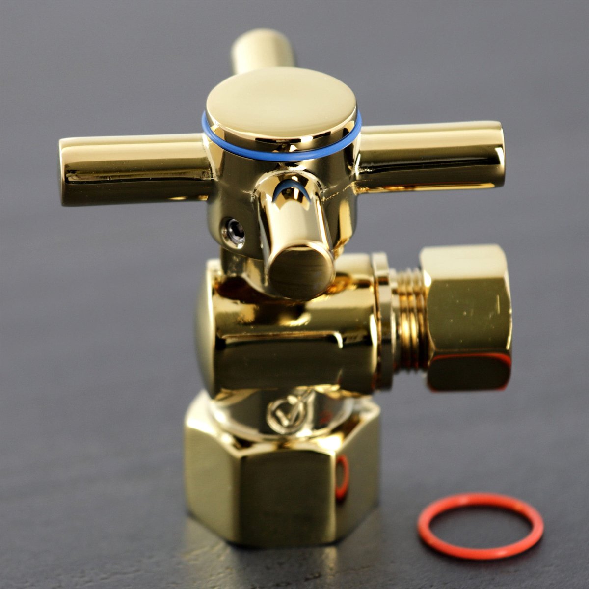 Kingston Brass Concord 1/2" IPS x 3/8" O.D. Quarter Turn Angle Stop Valve