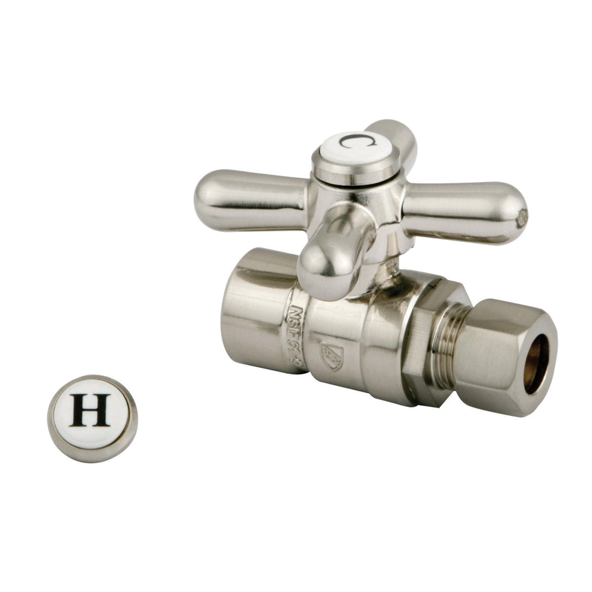 Kingston Brass Vintage Straight Stop with 1/2" Sweat x 3/8" OD Compression-Bathroom Accessories-Free Shipping-Directsinks.