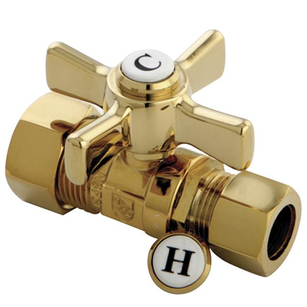 Kingston Brass Millennium 5/8" OD Compression x 1/2" OD Compression Straight Valve-Bathroom Accessories-Free Shipping-Directsinks.