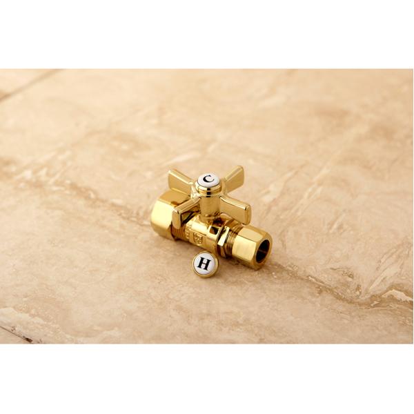 Kingston Brass Millennium 5/8" OD Compression x 1/2" OD Compression Straight Valve-Bathroom Accessories-Free Shipping-Directsinks.