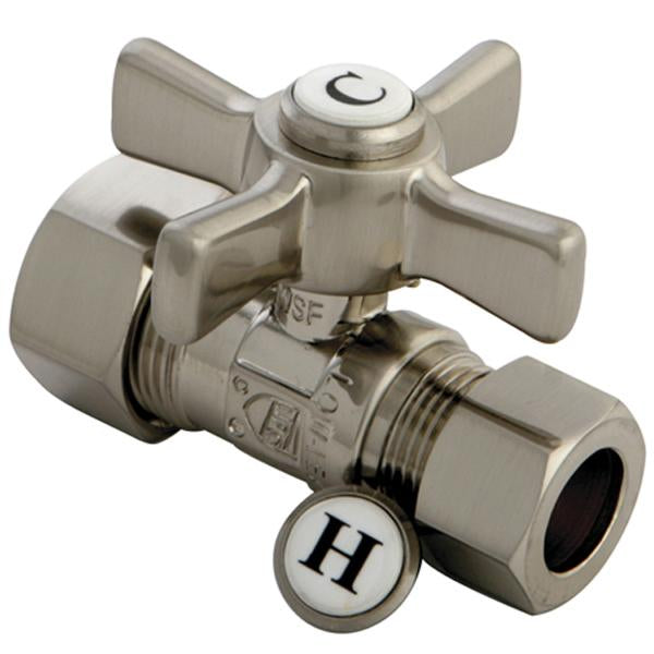 Kingston Brass Millennium 5/8" OD Compression x 1/2" OD Compression Straight Valve-Bathroom Accessories-Free Shipping-Directsinks.