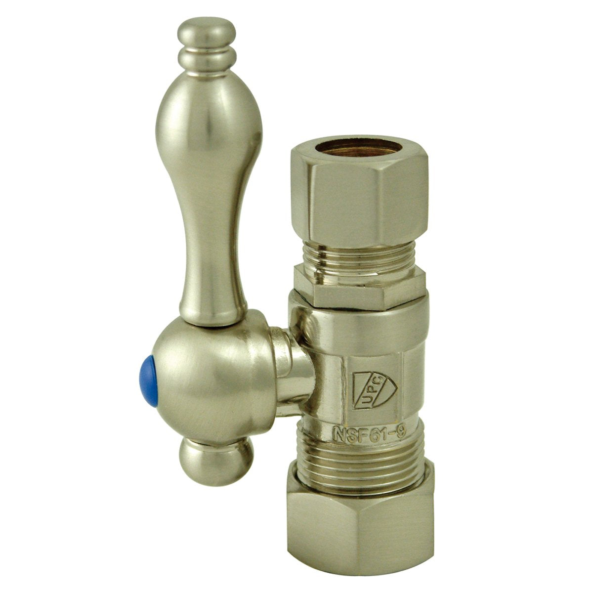 Kingston Brass Vintage Straight Stop with 5/8" OD Compression x 1/2" OD Compression and Lever Handle-Bathroom Accessories-Free Shipping-Directsinks.
