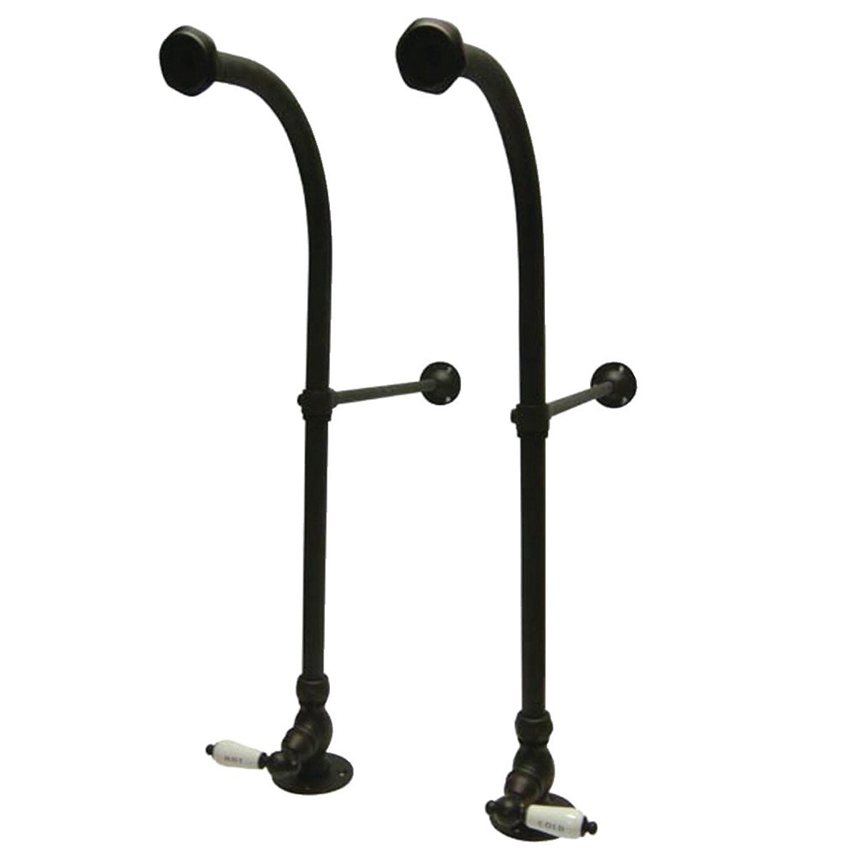Kingston Brass Rigid Freestand Supplies with Stops in Oil Rubbed Bronze