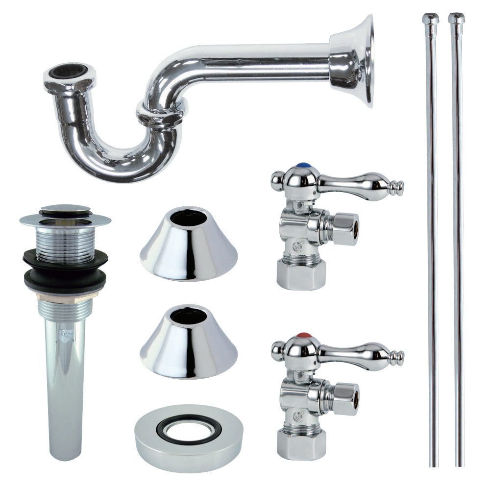 Kingston Brass Trimscape Traditional Plumbing Sink Trim Kit without Overflow Hole with P Trap for Vessel Sink-Bathroom Accessories-Free Shipping-Directsinks.