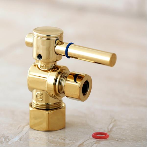 Kingston Brass Concord Angle Stop with 5/8" OD Compression x 3/8" OD Compression-Bathroom Accessories-Free Shipping-Directsinks.