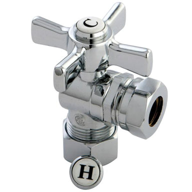 Kingston Brass Millennium 5/8" OD Compression x 1/2" or 7/16" Slip Joint Angle Valve-Bathroom Accessories-Free Shipping-Directsinks.